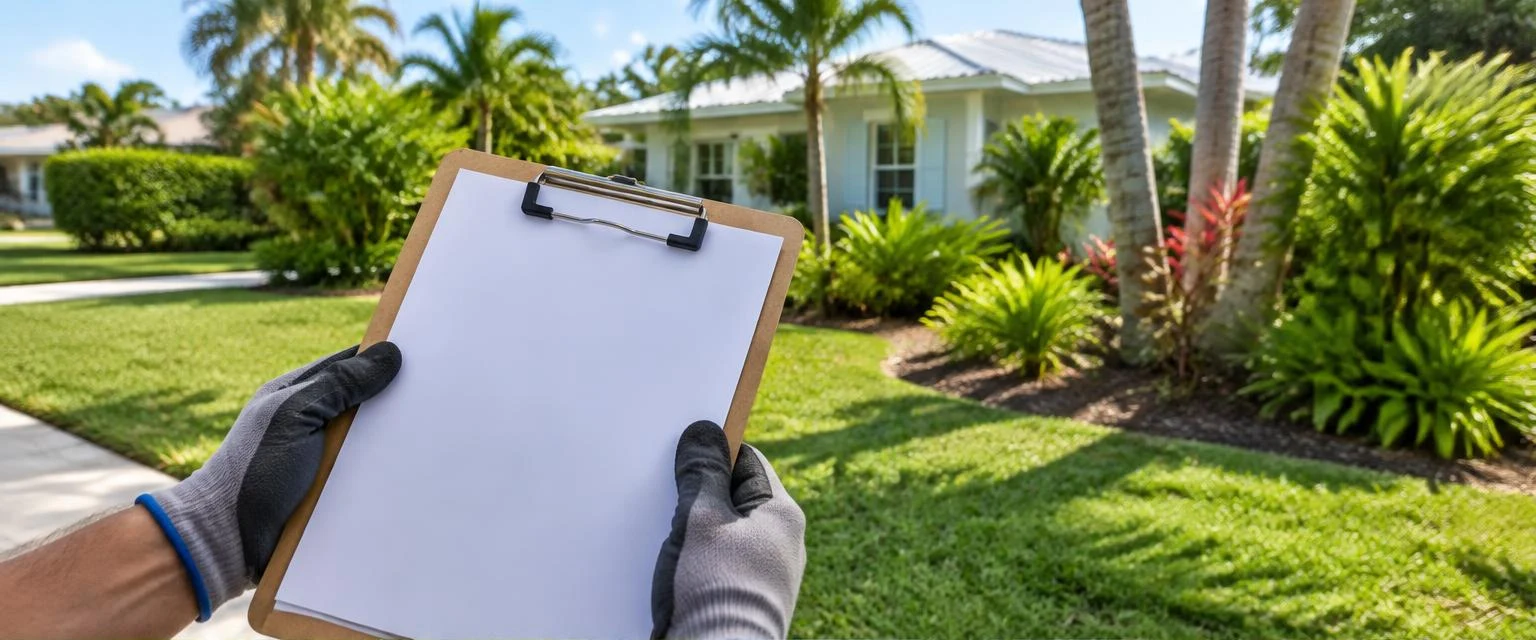 Planning a property improvement project in a Florida yard